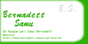 bernadett samu business card